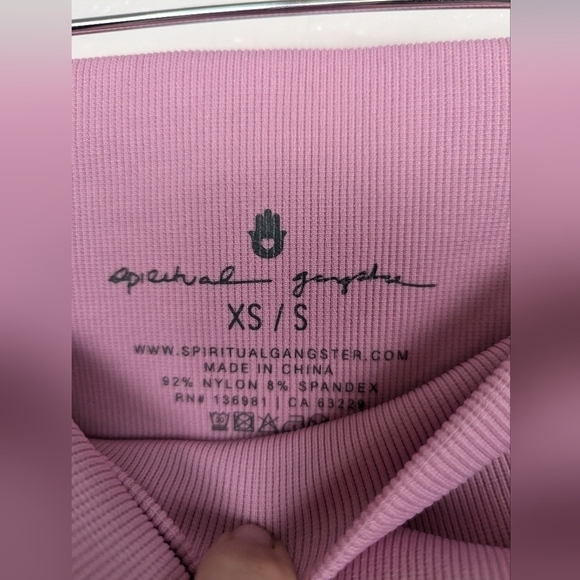 NWOT Spiritual Gangster wrap front seamless leggings pink xs/small - Picture 2 of 3